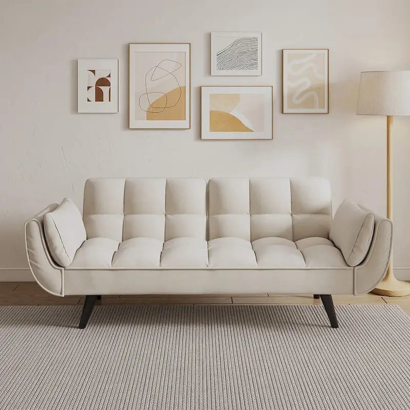 Canapé-lit futon, canapé futon pliable convertible inclinable