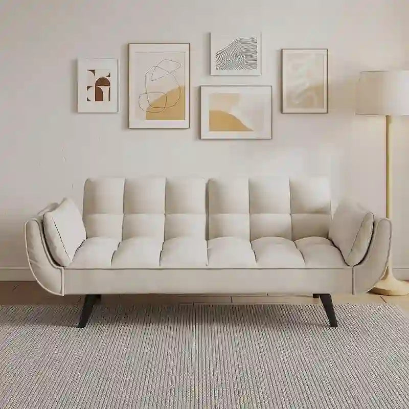 Canapé-lit futon, canapé futon pliable convertible inclinable