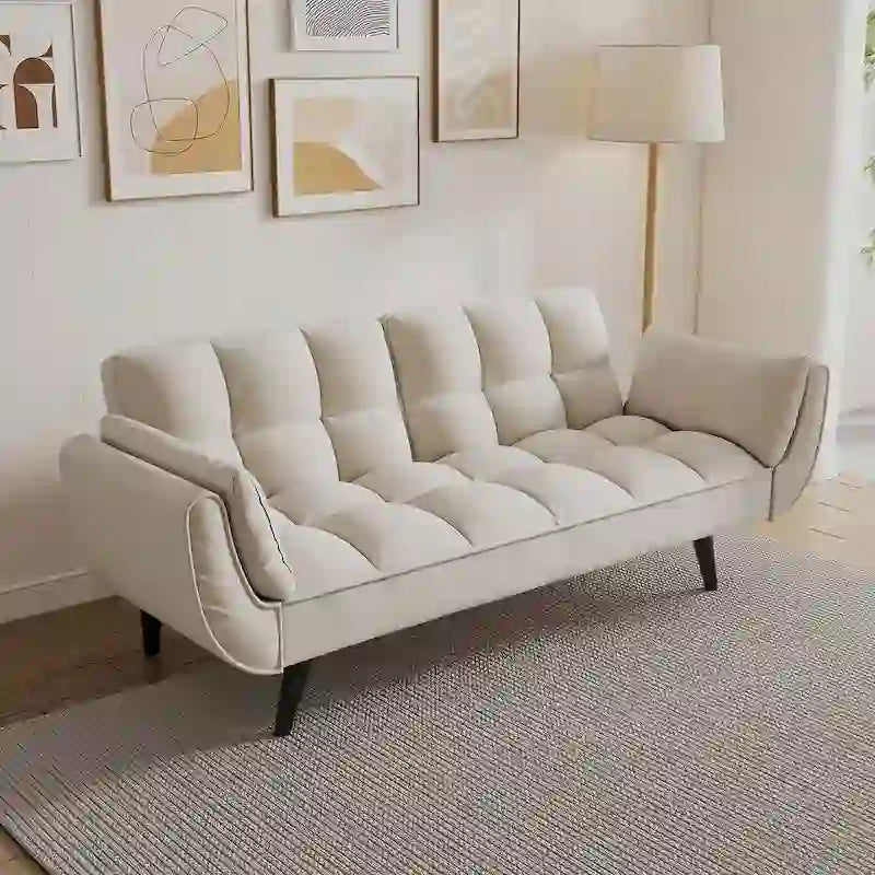 Canapé-lit futon, canapé futon pliable convertible inclinable
