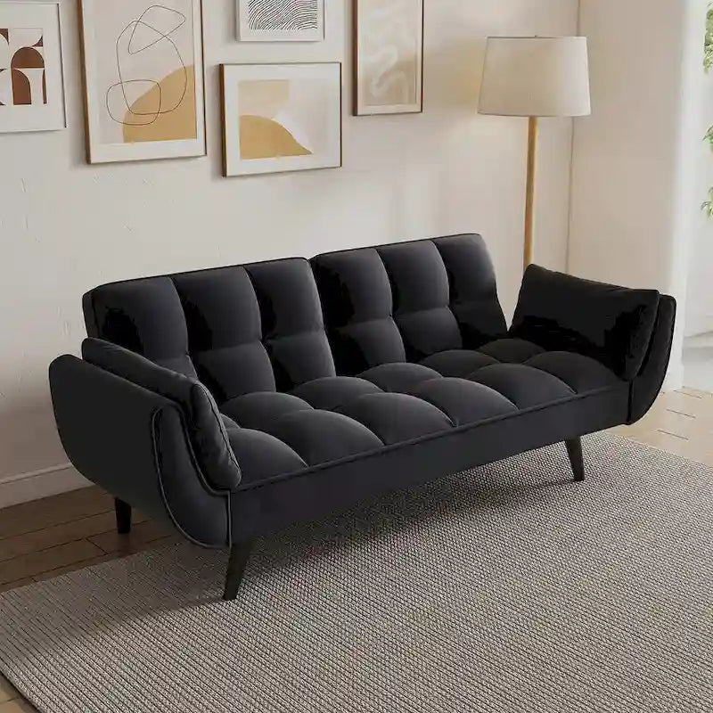 Canapé-lit futon, canapé futon pliable convertible inclinable