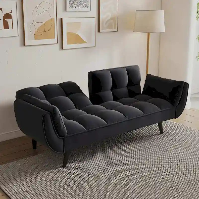 Canapé-lit futon, canapé futon pliable convertible inclinable