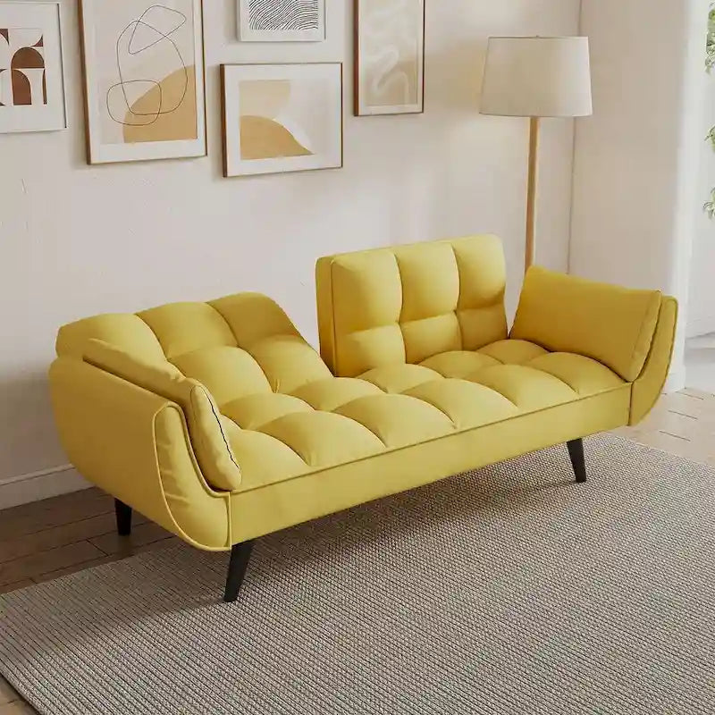Canapé-lit futon, canapé futon pliable convertible inclinable