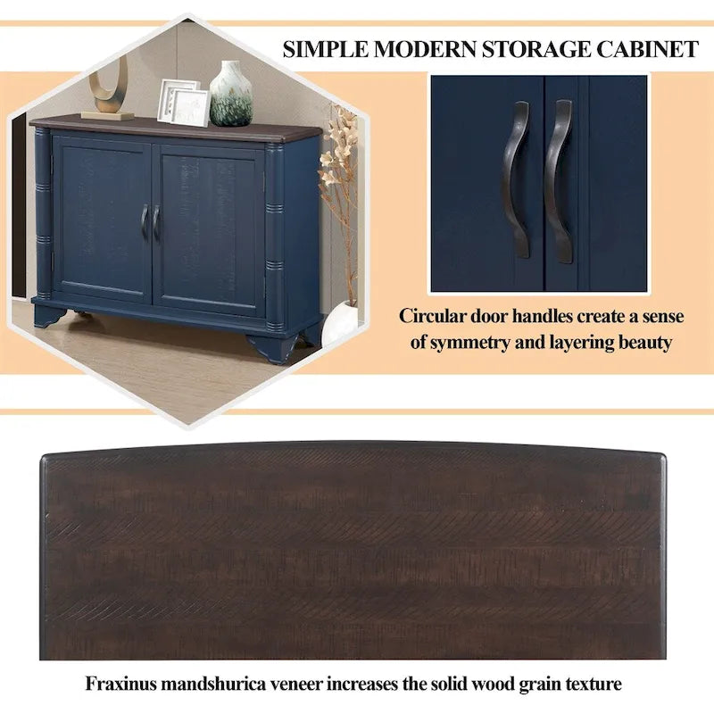 Table basse de canapé en bois rétro avec étagère de rangement réglable