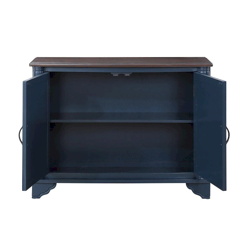 Table basse de canapé en bois rétro avec étagère de rangement réglable