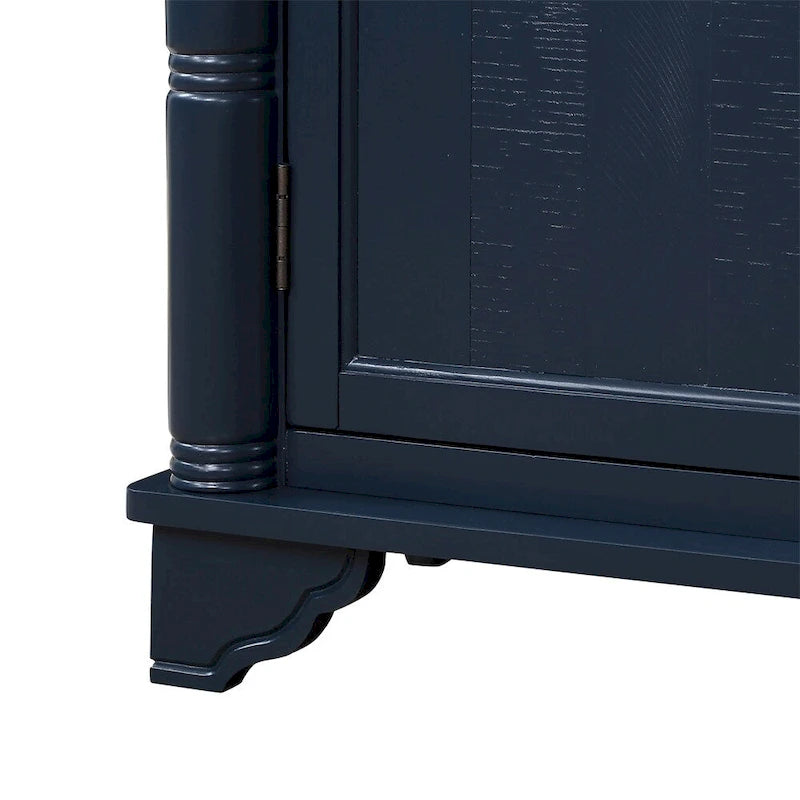 Table basse de canapé en bois rétro avec étagère de rangement réglable