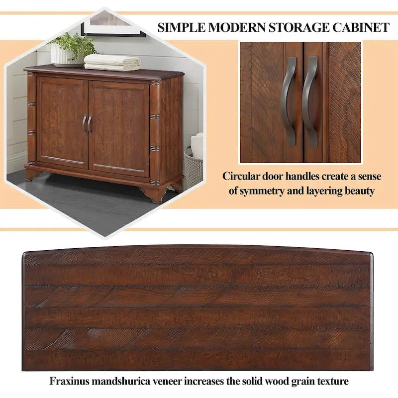 Table basse de canapé en bois rétro avec étagère de rangement réglable