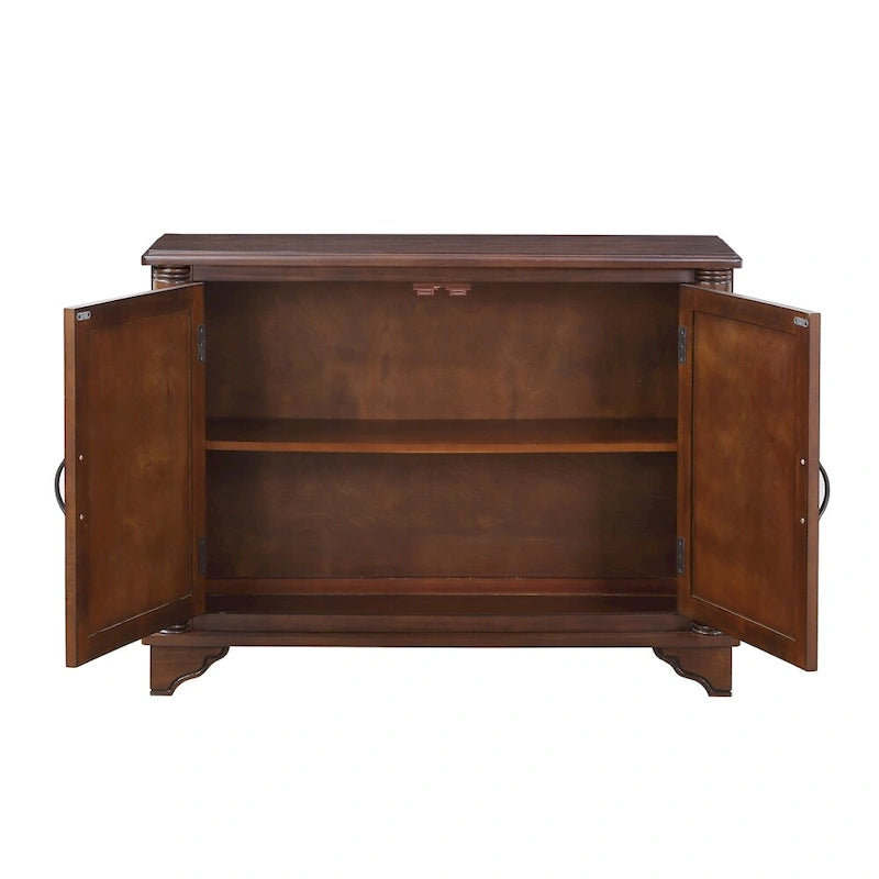 Table basse de canapé en bois rétro avec étagère de rangement réglable