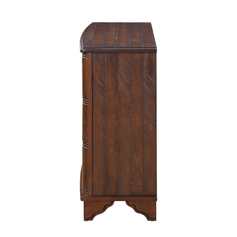 Table basse de canapé en bois rétro avec étagère de rangement réglable