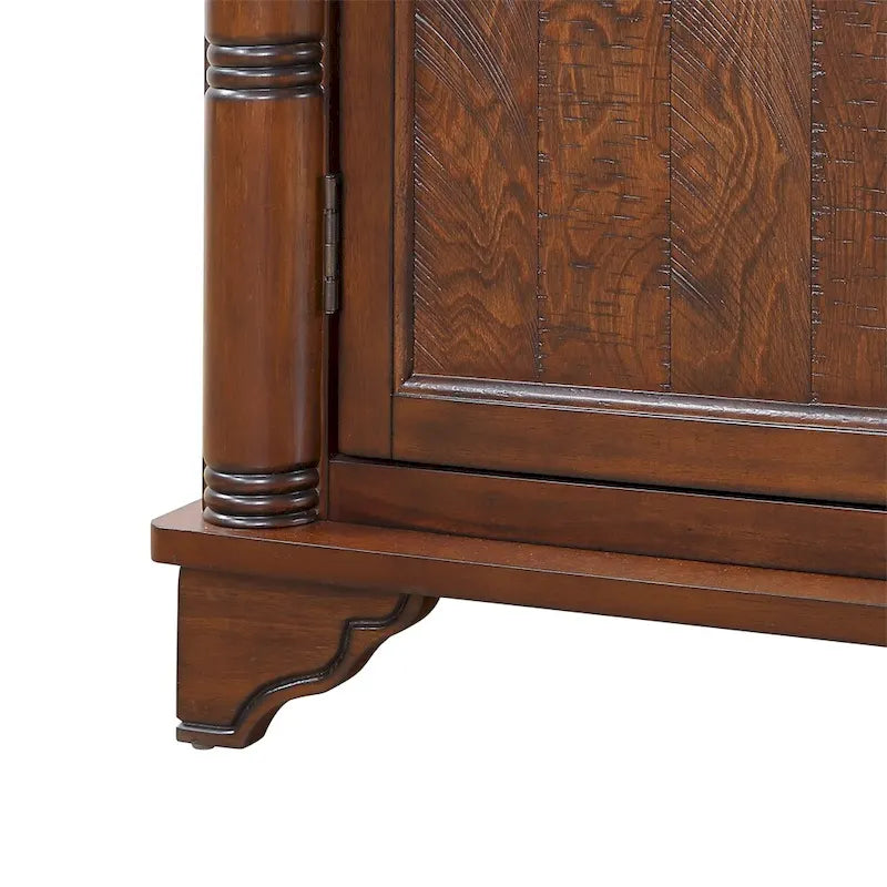 Table basse de canapé en bois rétro avec étagère de rangement réglable
