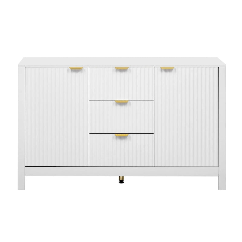 Console d'entrée style vague moderne, meuble de rangement 2 portes