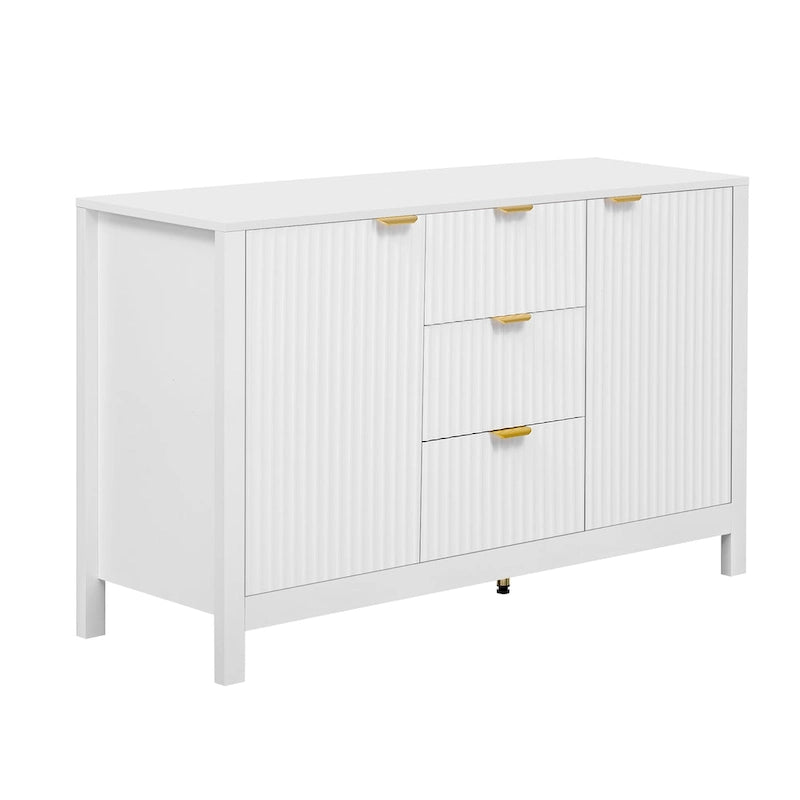 Console d'entrée style vague moderne, meuble de rangement 2 portes