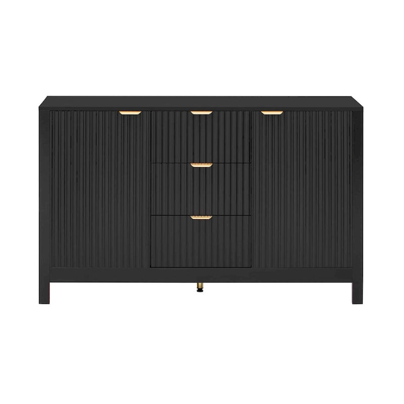 Console d'entrée style vague moderne, meuble de rangement 2 portes
