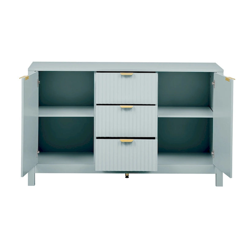 Console d'entrée style vague moderne, meuble de rangement 2 portes