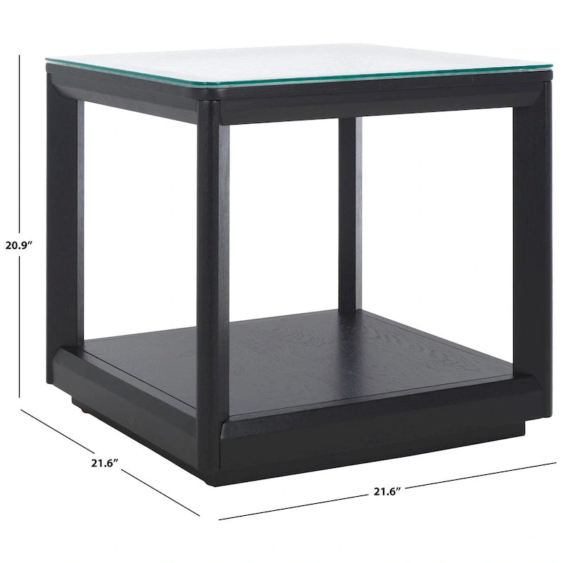 Table d'appoint à plateau en verre