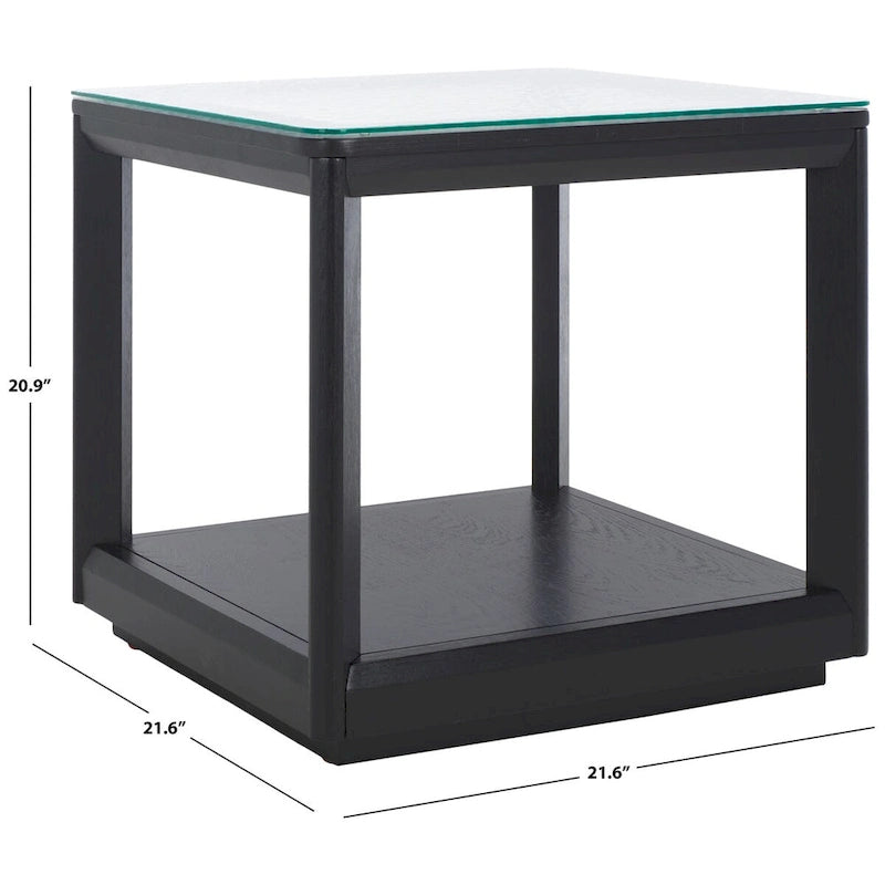 Table d'appoint à plateau en verre