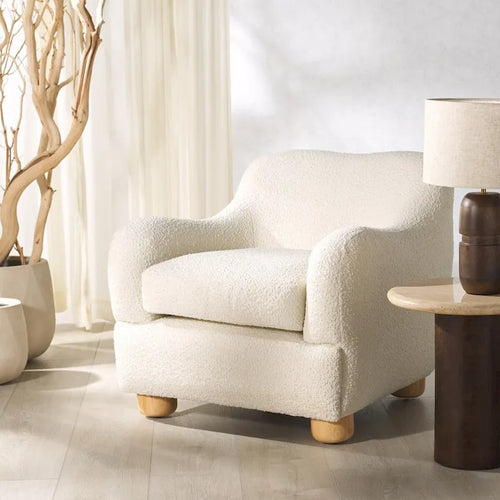 SAFAVIEH Couture Dyanna Boucle Accent Chair - 33Wx35Dx30H
