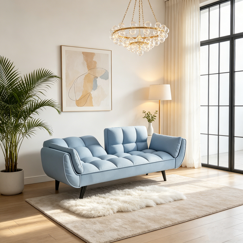 Canapé-lit futon, canapé futon pliable convertible inclinable