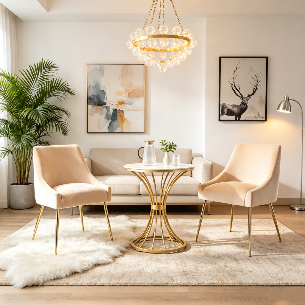 Fauteuil d'appoint contemporain en velours