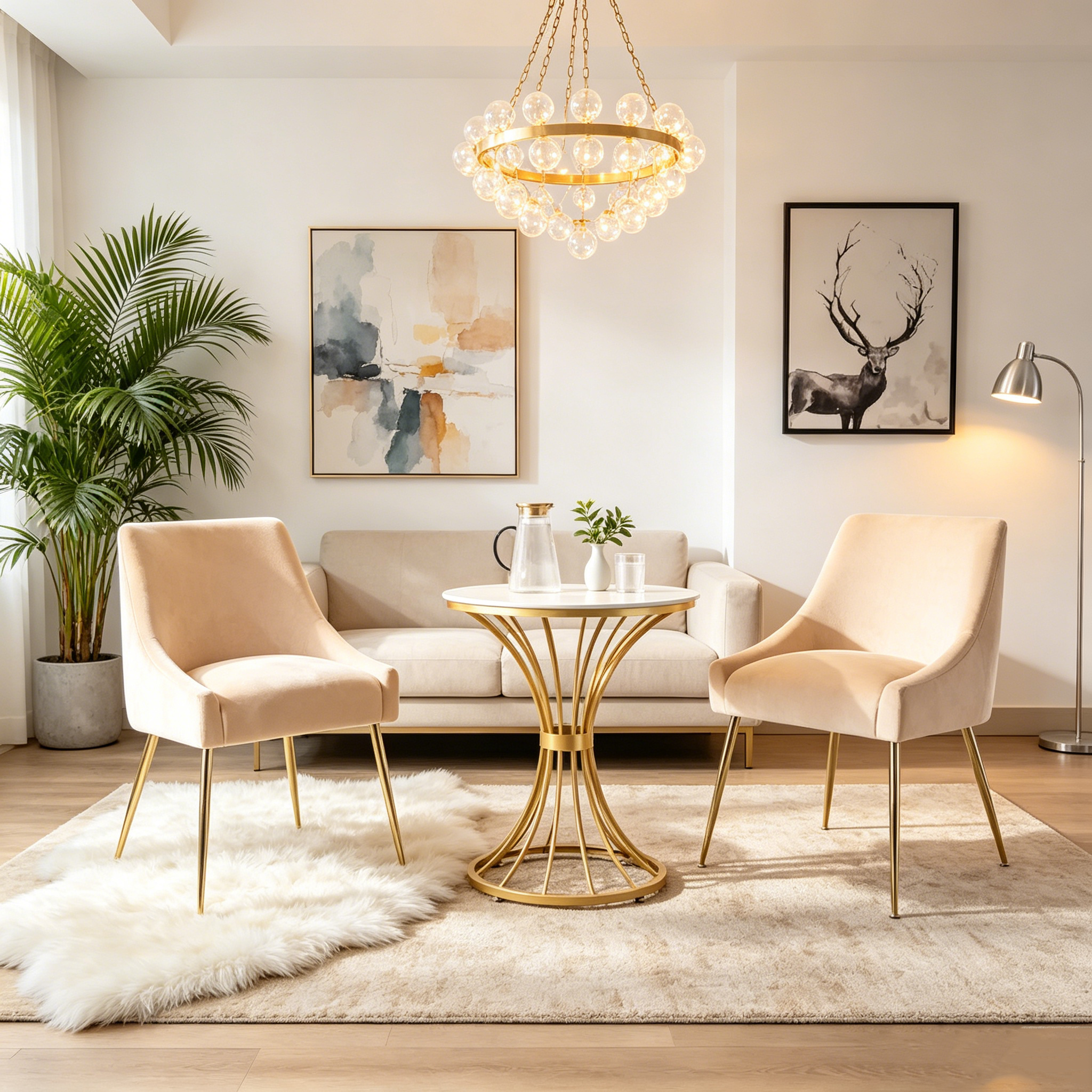 Fauteuil d'appoint contemporain en velours